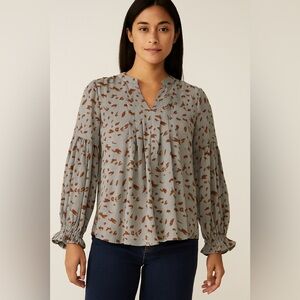 Entro Boho Print Long Sleeve Blouse